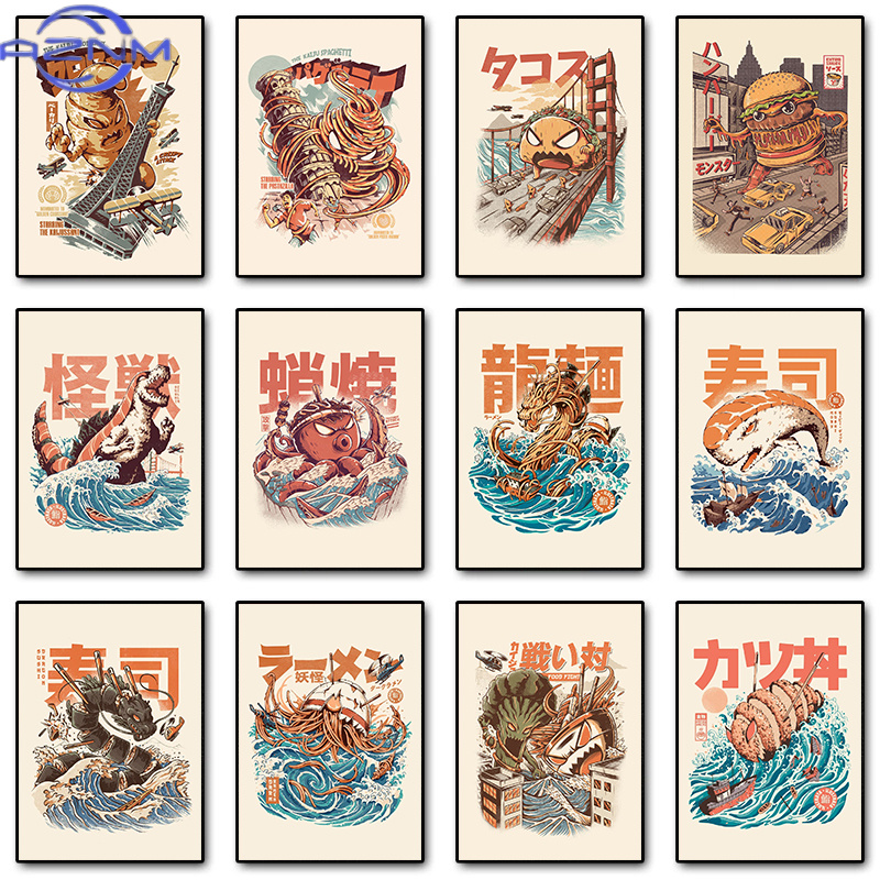 Japanese Lifestyle Home - AZNM Japanse Kaijus Voedsel Sushi Ramen
