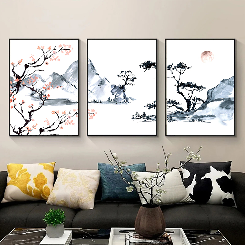 Japanese Lifestyle Home - Japanse stijl kersenbloesem boom canvas olieverfschilderij