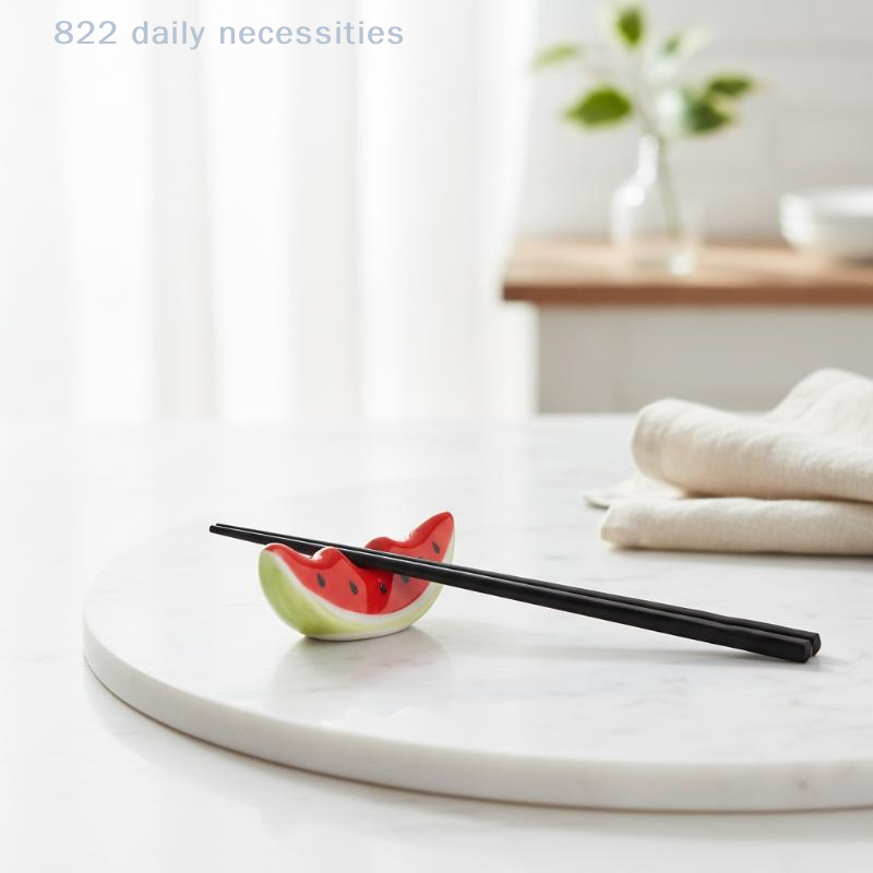 Chopstick Rest Ceramic - Voedselveilige watermeloen keramische eetstokjessteun Multifunctionele servieshouder