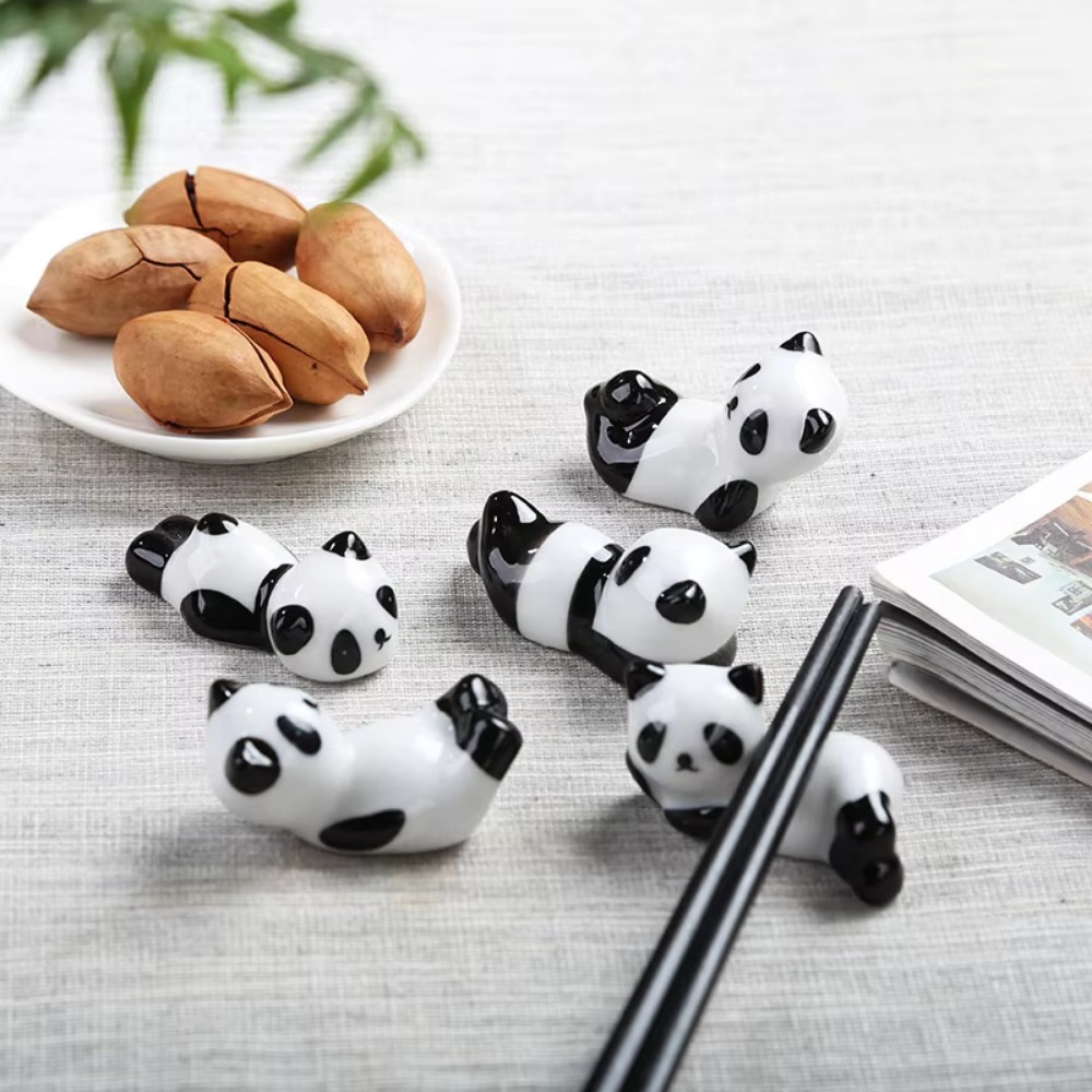 8 stks/set DIY Panda Eetstokje - Chopstick Rest Ceramic recensie en prijs