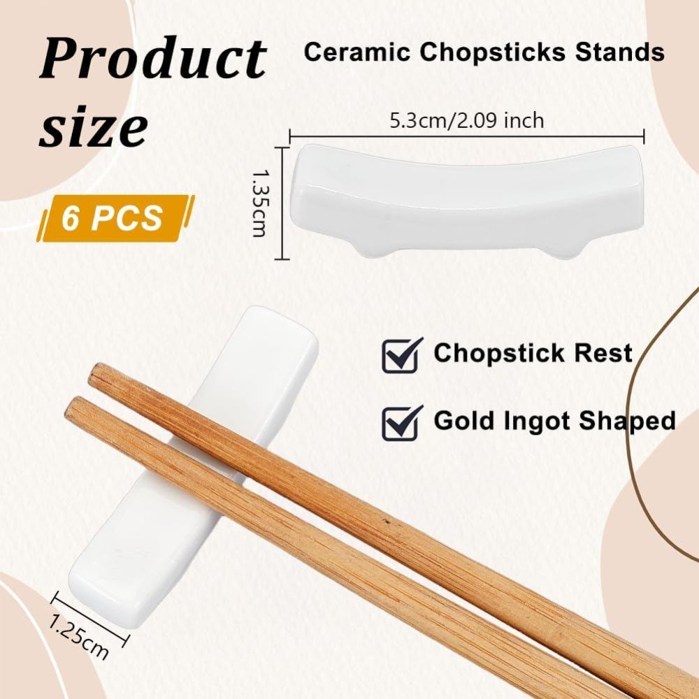 6 stuks witte keramische lepel - Chopstick Rest Ceramic recensie en prijs