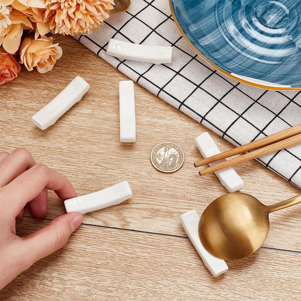 6 stuks witte keramische lepel - Chopstick Rest Ceramic recensie en prijs