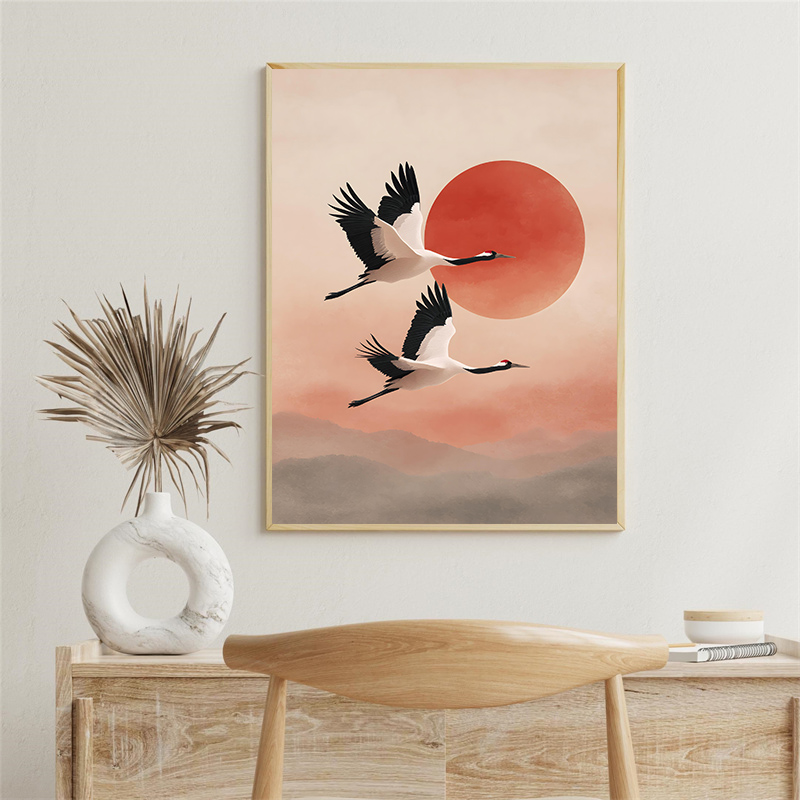 Vintage Kraanvogel Vliegende V - Japanese Lifestyle Home recensie en prijs