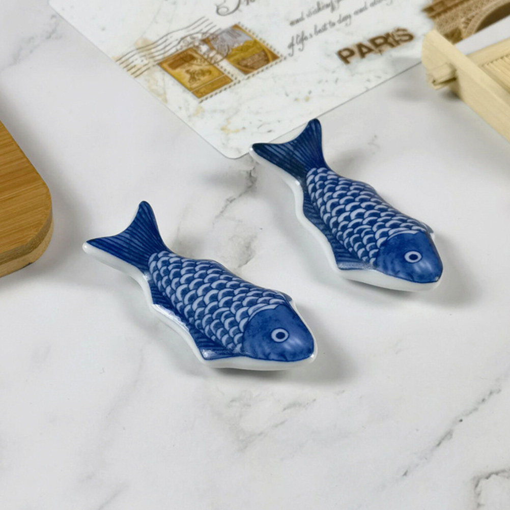 2 stuks blauwe en witte kerami - Chopstick Rest Ceramic recensie en prijs