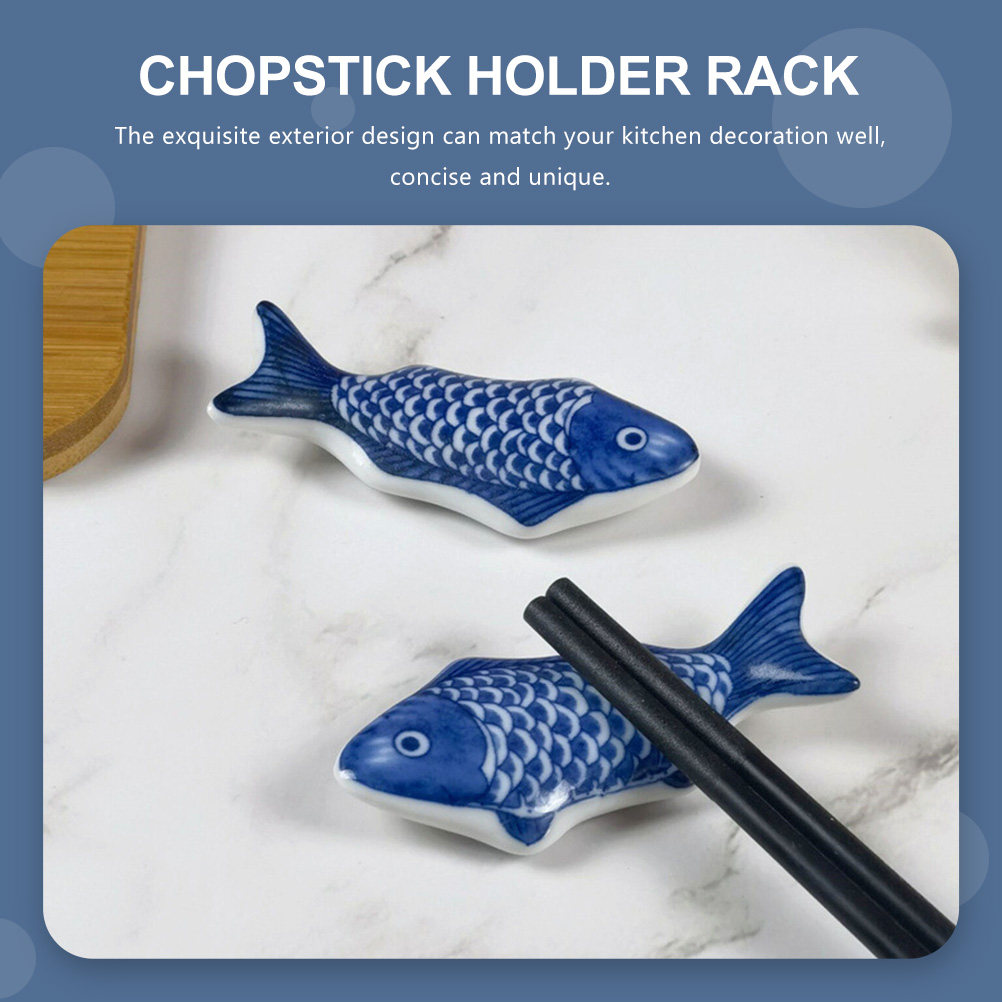 2 stuks blauwe en witte kerami - Chopstick Rest Ceramic recensie en prijs