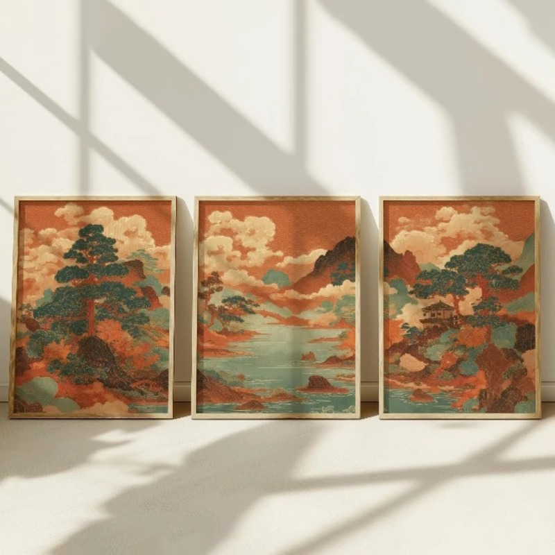 3 stuks vintage Japanse Ukiyo- - Japanese Living Lifestyle recensie en prijs